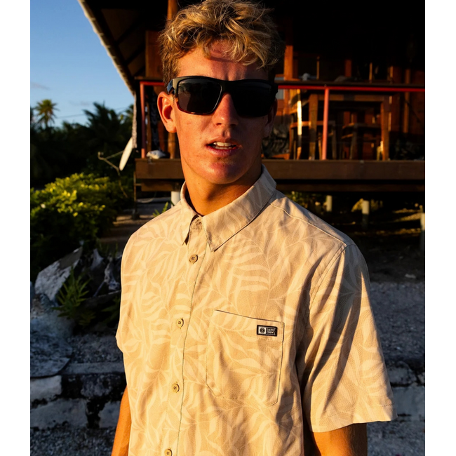 Salty Crew Breezer Perforated Button Up | Khaki