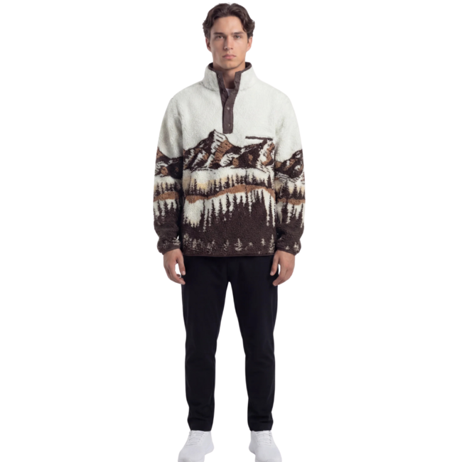 TEAMLTD Peaks Sherpa Pullover | Brown