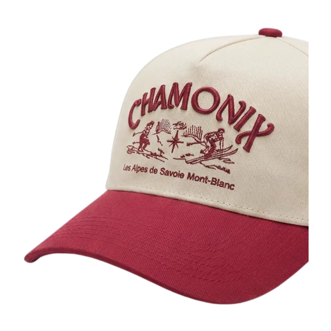 TEAMLTD  Chamonix Snapback | Cream / Deep Red