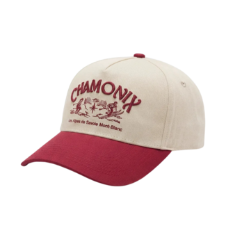 TEAMLTD Chamonix Snapback | Cream / Deep Red
