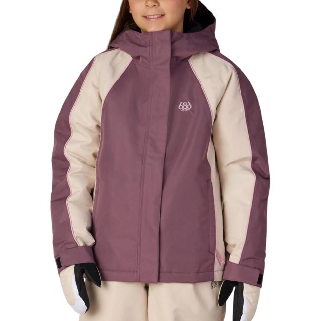 686 Girls Hologram™ Insulated Jacket | Black Plum Colourblock