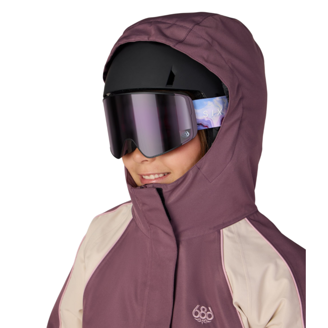 686 Girls Hologram™ Insulated Jacket | Black Plum Colourblock