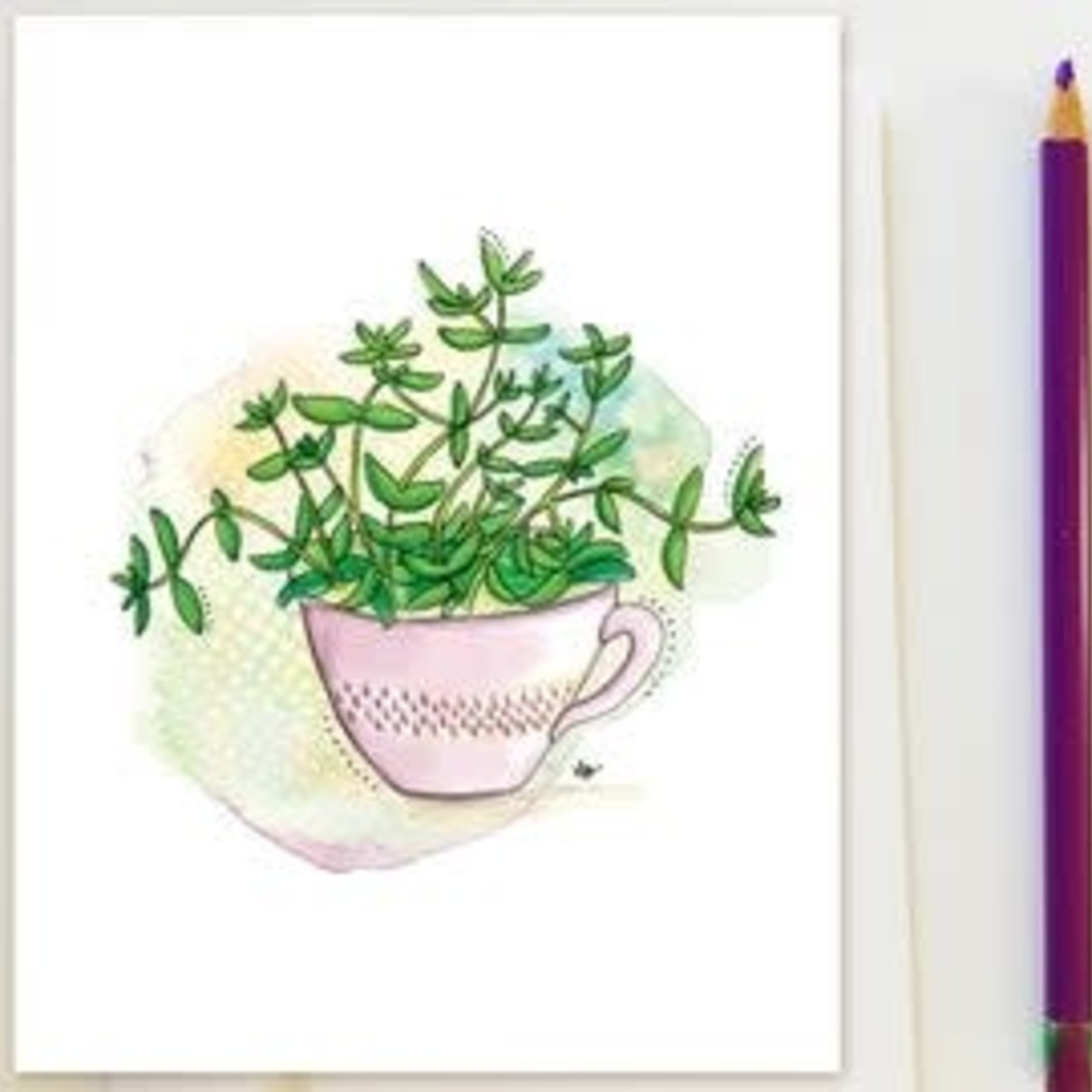 Martine Armand Illustratrice Plantes d'intérieurs tasse - Carte A2