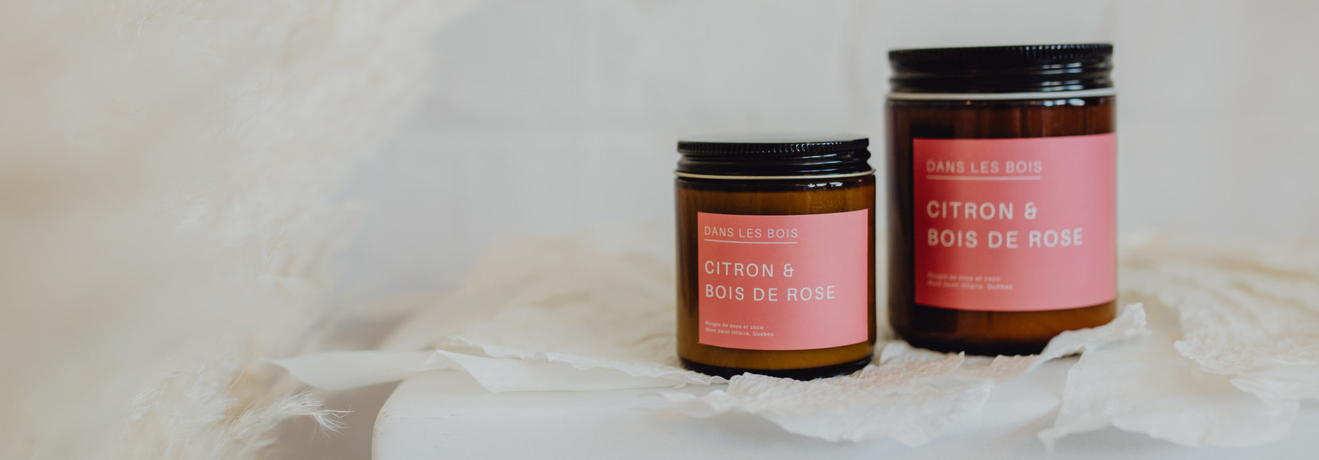 Citron et bois de rose - Bougie 4 oz
