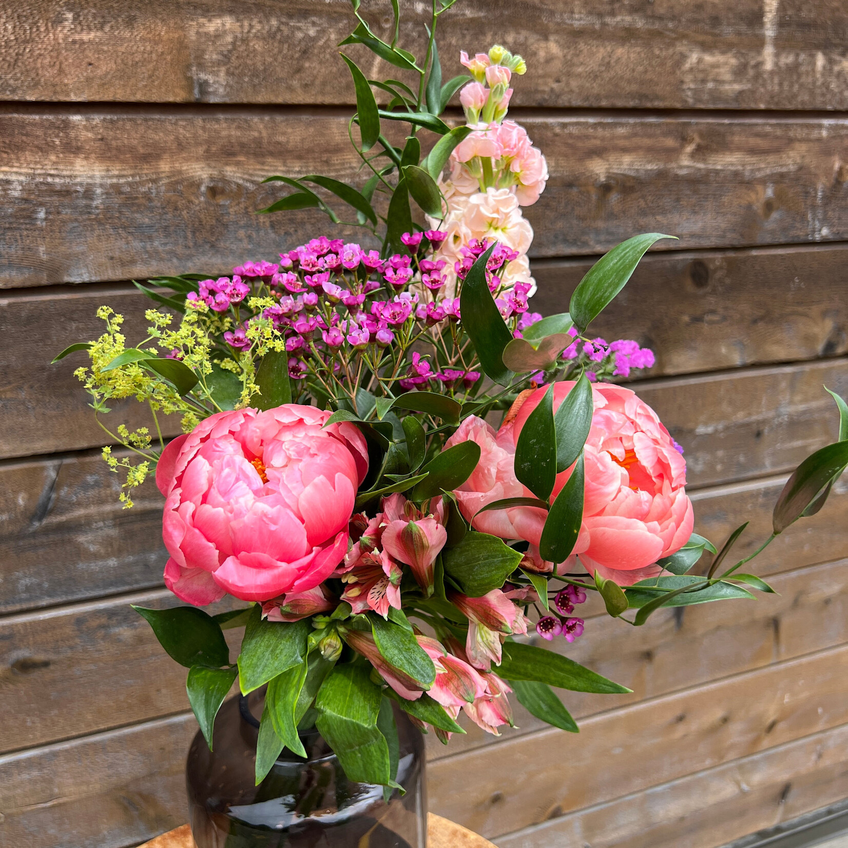 Maison Forêt Bouquet de fleurs fraîches Pivoine P1