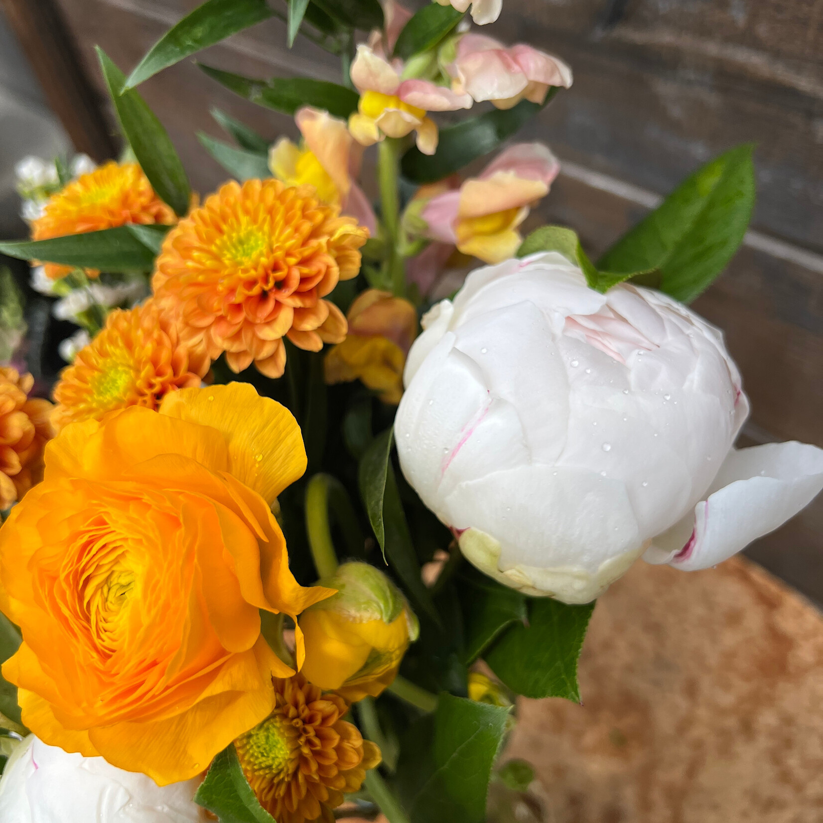 Maison Forêt Bouquet de fleurs fraîches Pivoine P3