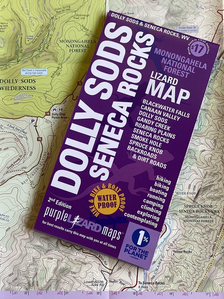 Purple Lizard Map Dolly Sods - The Davis Depot