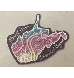 Sticker - Almost Heaven WV State Swirl