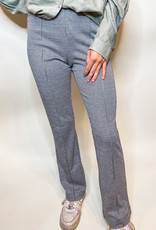 Grey Pleated Business Pant