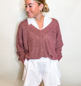 Rose V-Neck Sweater