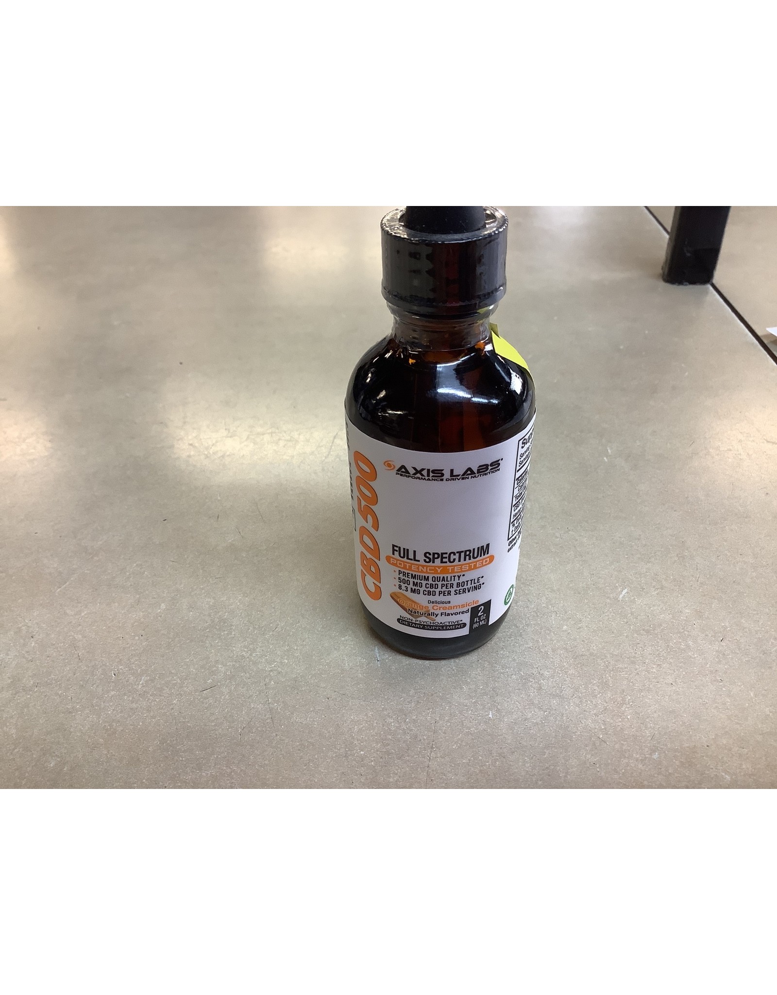 Axis Labs CBD 500 mg Orange Creamsicle 8.3 mg per serving 60 servings