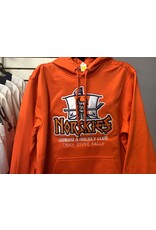 Sport-Tek hief River Falls Norskies Hockey Twill Logo Orange Hoody