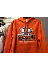 Sport-Tek hief River Falls Norskies Hockey Twill Logo Orange Hoody