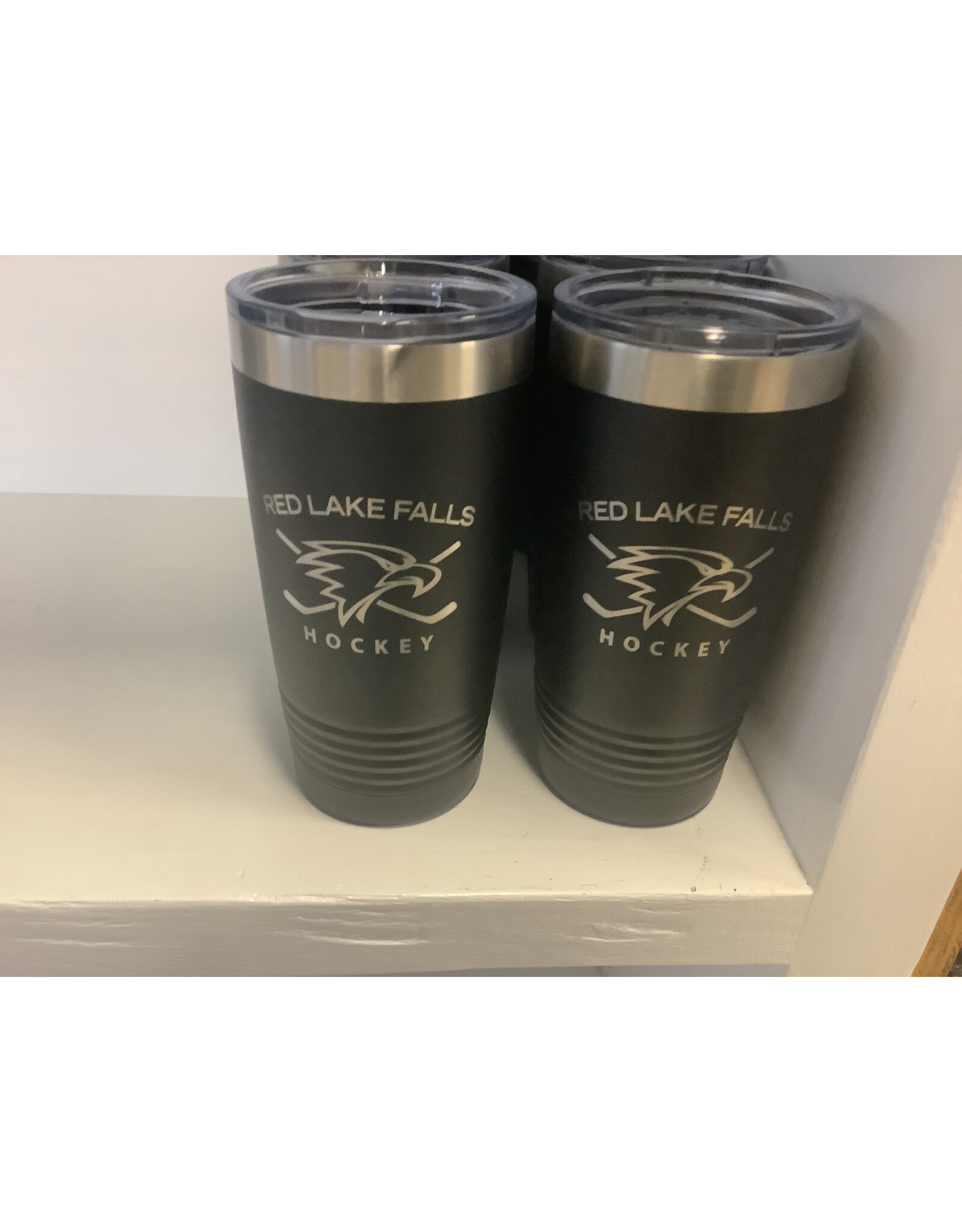 Polar Camel Red Lake Falls Hockey 20 oz Tumbler Black