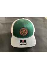 Richardson Roseau Youth Hockey Leather Patch Logo Richardson 112 Snapback Hunter Green/Heather Grey/White