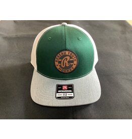 Richardson Roseau Youth Hockey Leather Patch Logo Richardson 112 Snapback Hunter Green/Heather Grey/White