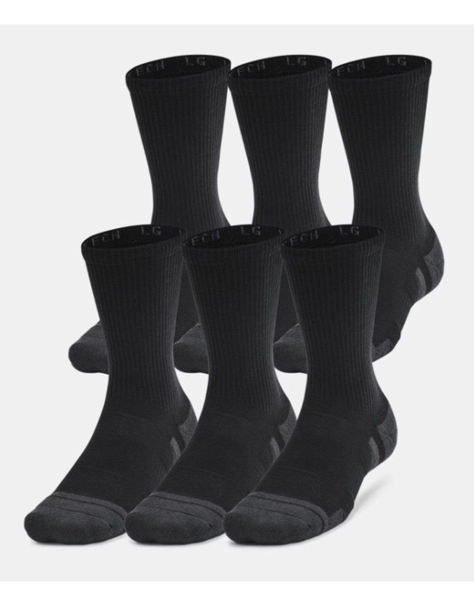 Under Armour Kids' UA Performance Tech 6-Pack Crew Socks
