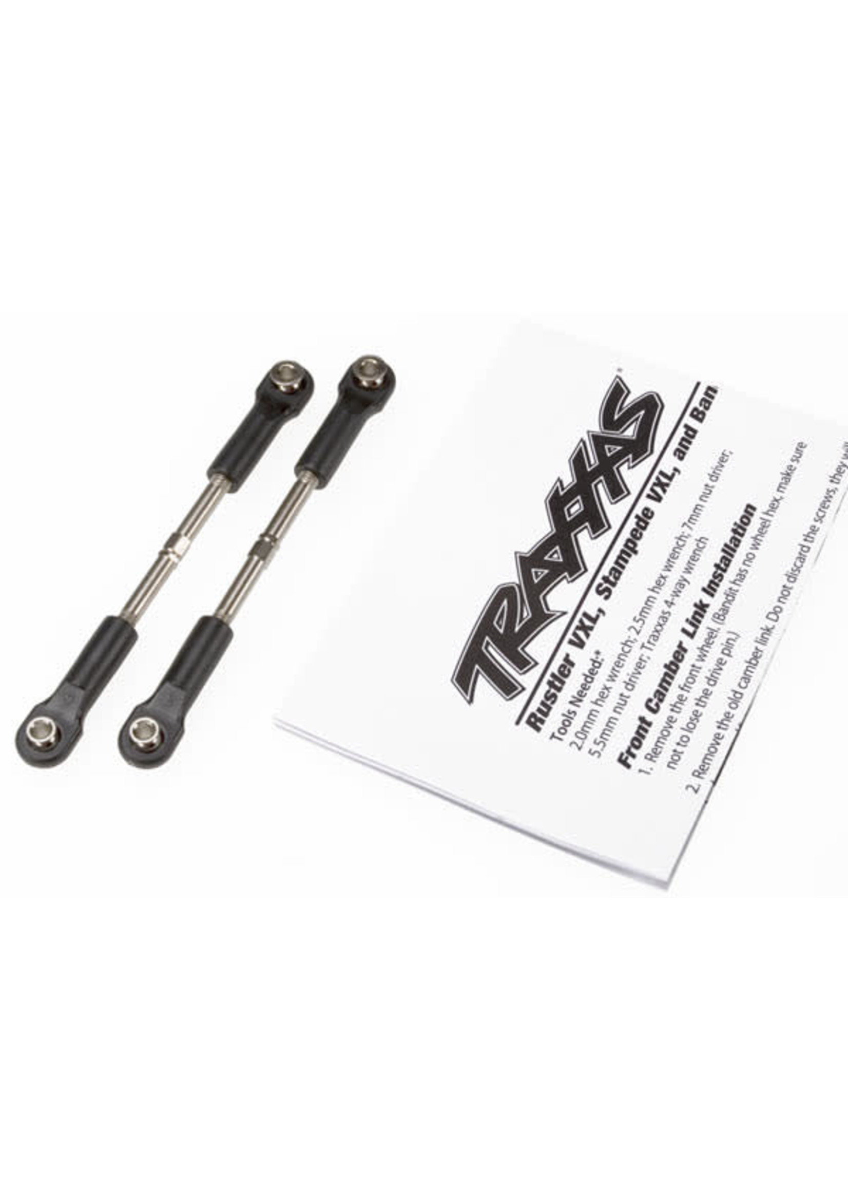 Traxxas TRA2445 Traxxas Turnbuckles, toe link, 55mm (75mm center to center) (2) (assembled with rod ends and hollow balls)