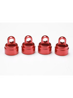 Traxxas TRA3767X Traxxas Shock caps, aluminum (red-anodized) (4) (fits all Ultra Shocks)