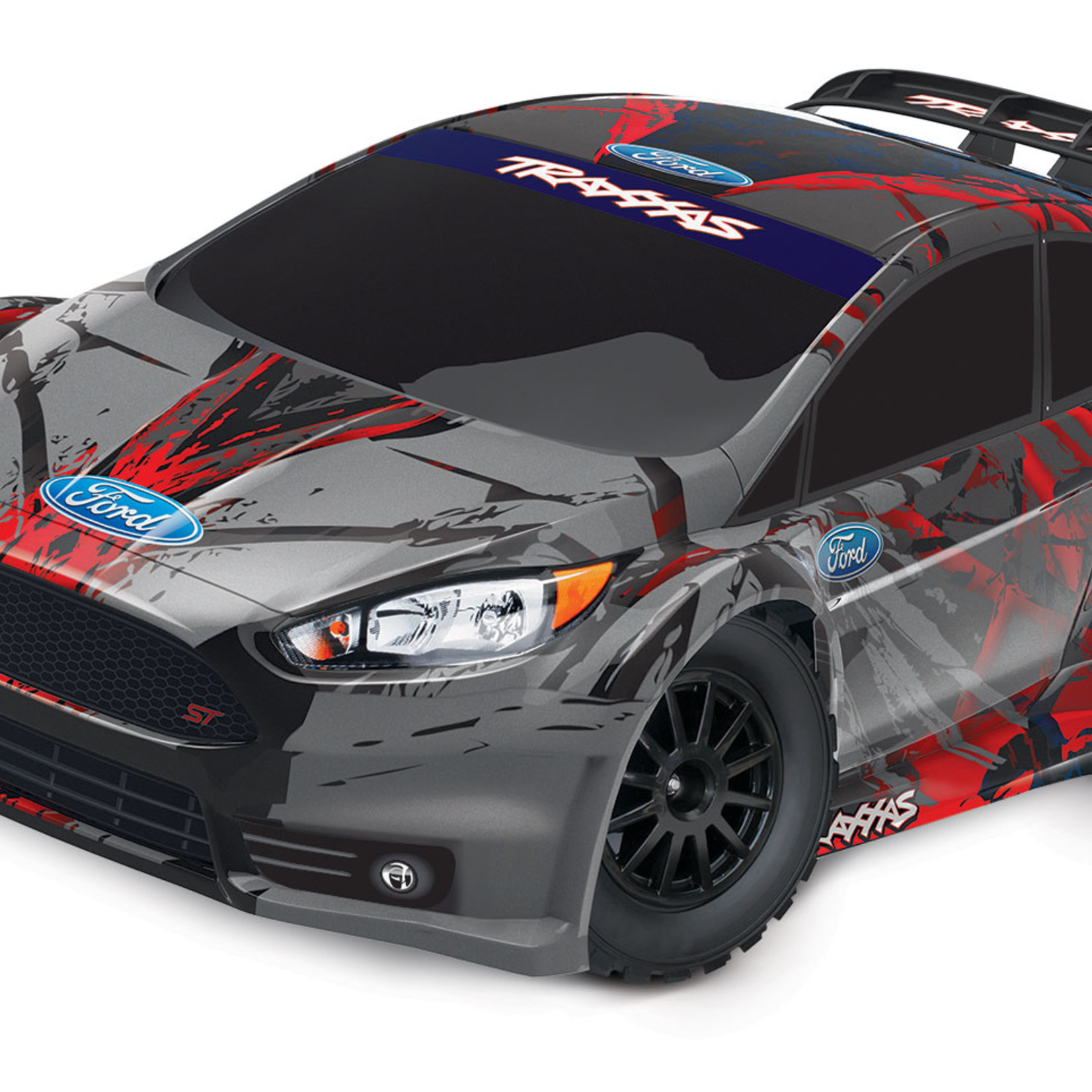 TRA74054-4-R5 Traxxas Ford Fiesta ST Rally: 1/10 Scale Electric Rally Racer with TQ 2.4Ghz Radio