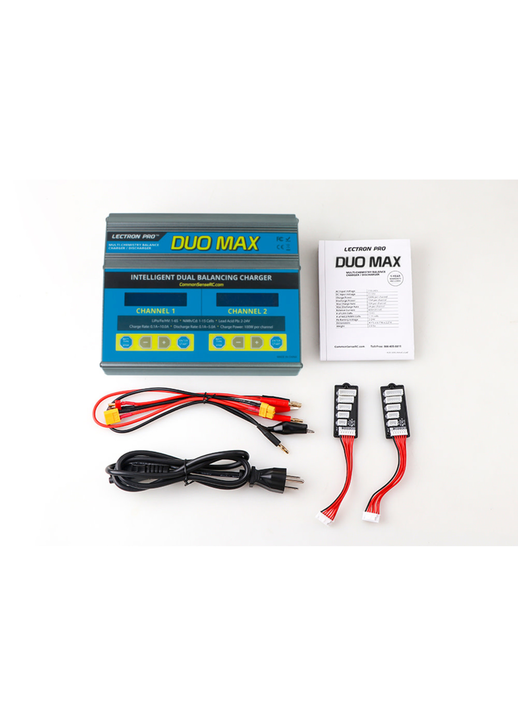 Common Sense RC CSRCACDC-D200 Common Sense RC DUO MAX - 200W 10A Two-Port Multi-Chemistry Balancing Charger