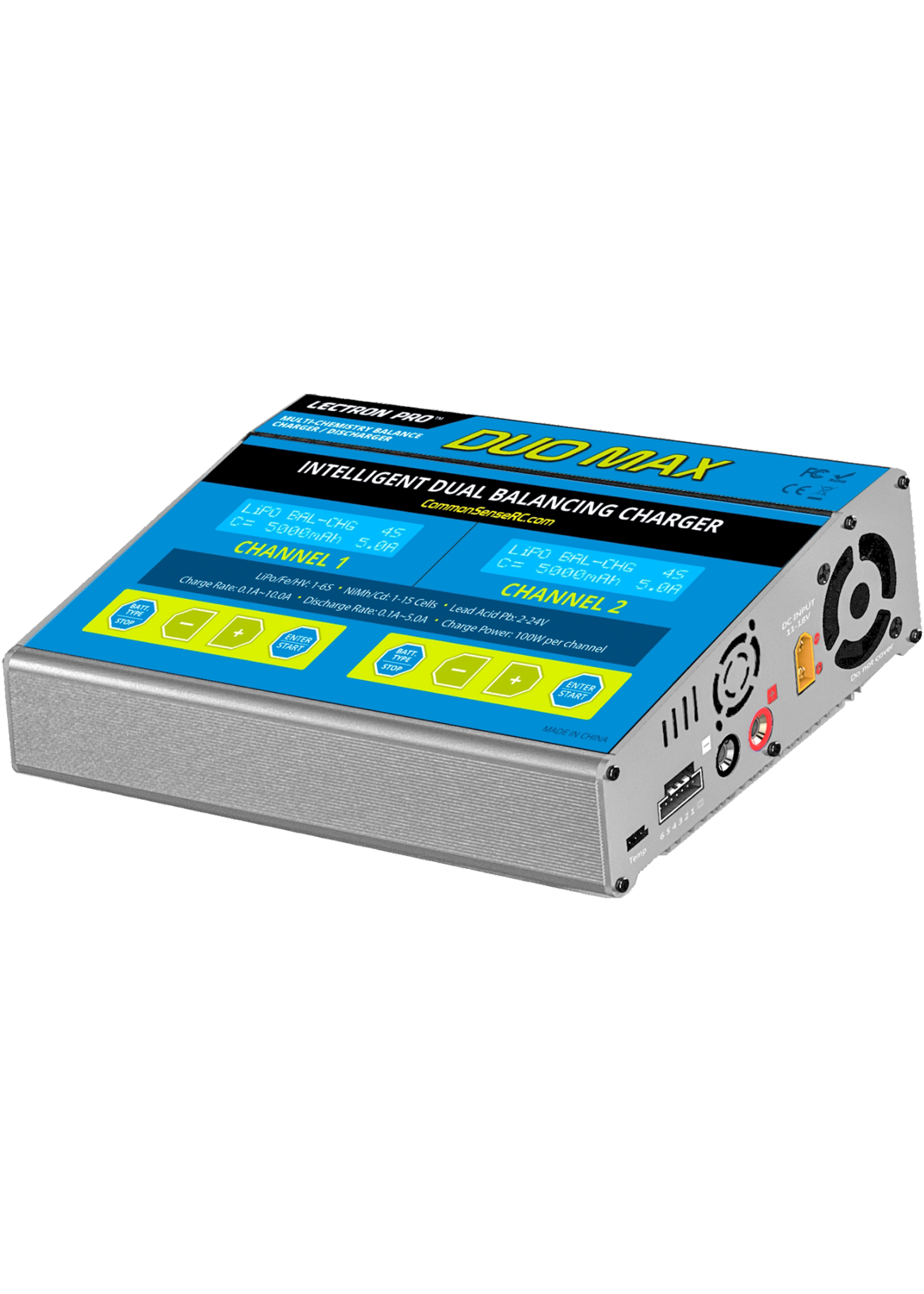 Common Sense RC CSRCACDC-D200 Common Sense RC DUO MAX - 200W 10A Two-Port Multi-Chemistry Balancing Charger