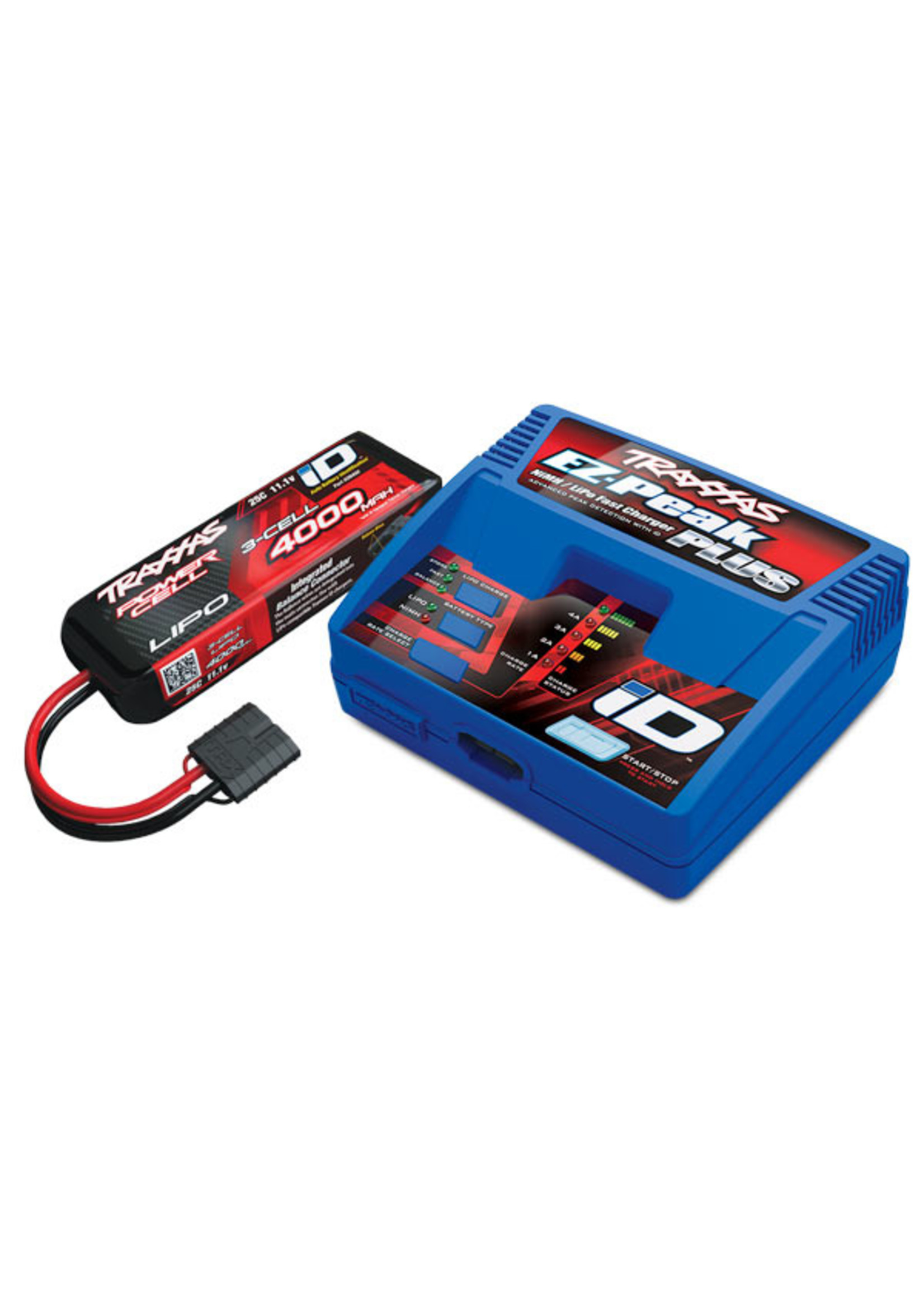 Traxxas TRA2994 Traxxas Battery/charger completer pack (includes #2970 iD charger (1), #2849X 4000mAh 11.1v 3-Cell 25C LiPo Battery (1))