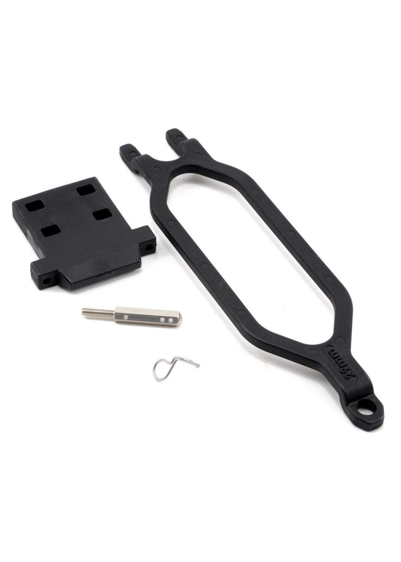 Traxxas TRA6727X Traxxas Hold down, battery/ hold down retainer/ battery post/ angled body clip (allows for installation of taller, multi-cell batteries)
