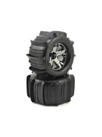 Traxxas TRA4175 Traxxas Tires & wheels, assembled, glued (2.8') (All-Star black chrome wheels, paddle tires, foam inserts) (nitro rear/ 4WD electric front/rear) (2) (TSM rated)