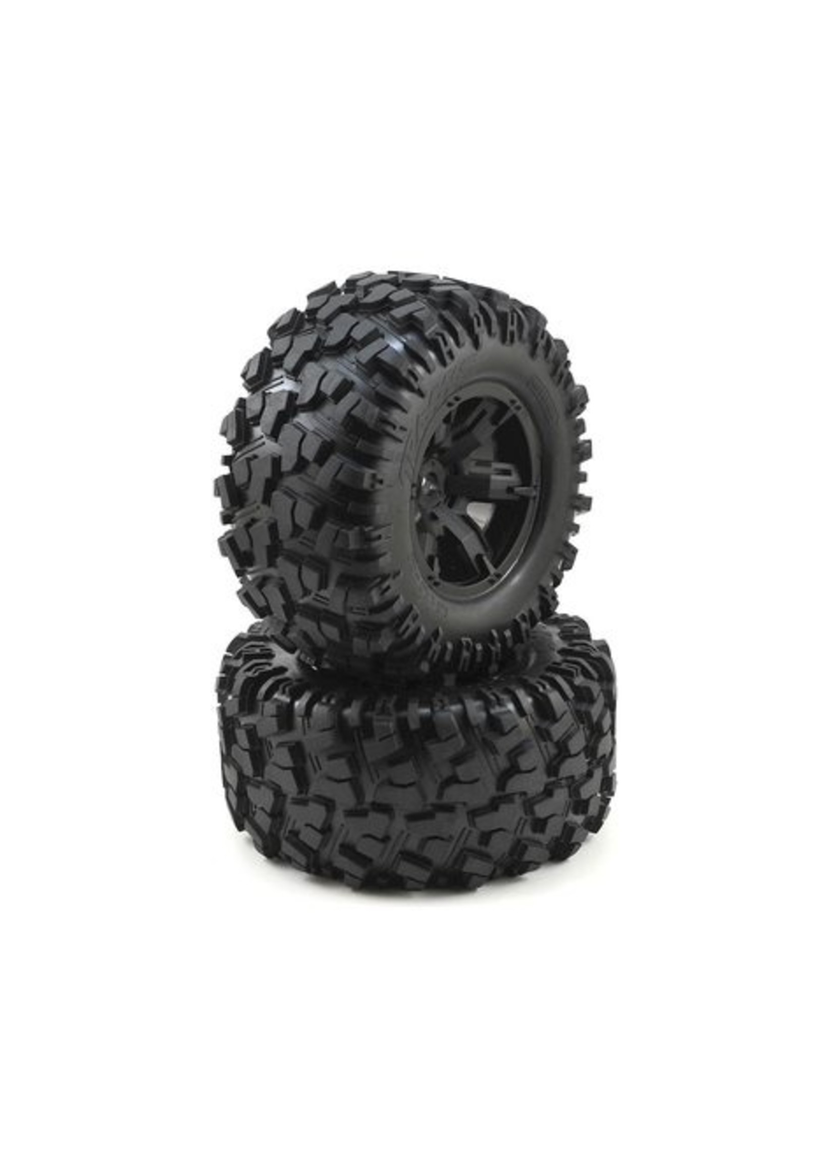 Traxxas TRA7772X Traxxas Tires & wheels, assembled, glued (X-Maxx black wheels, Maxx AT tires, foam inserts) (left & right) (2)