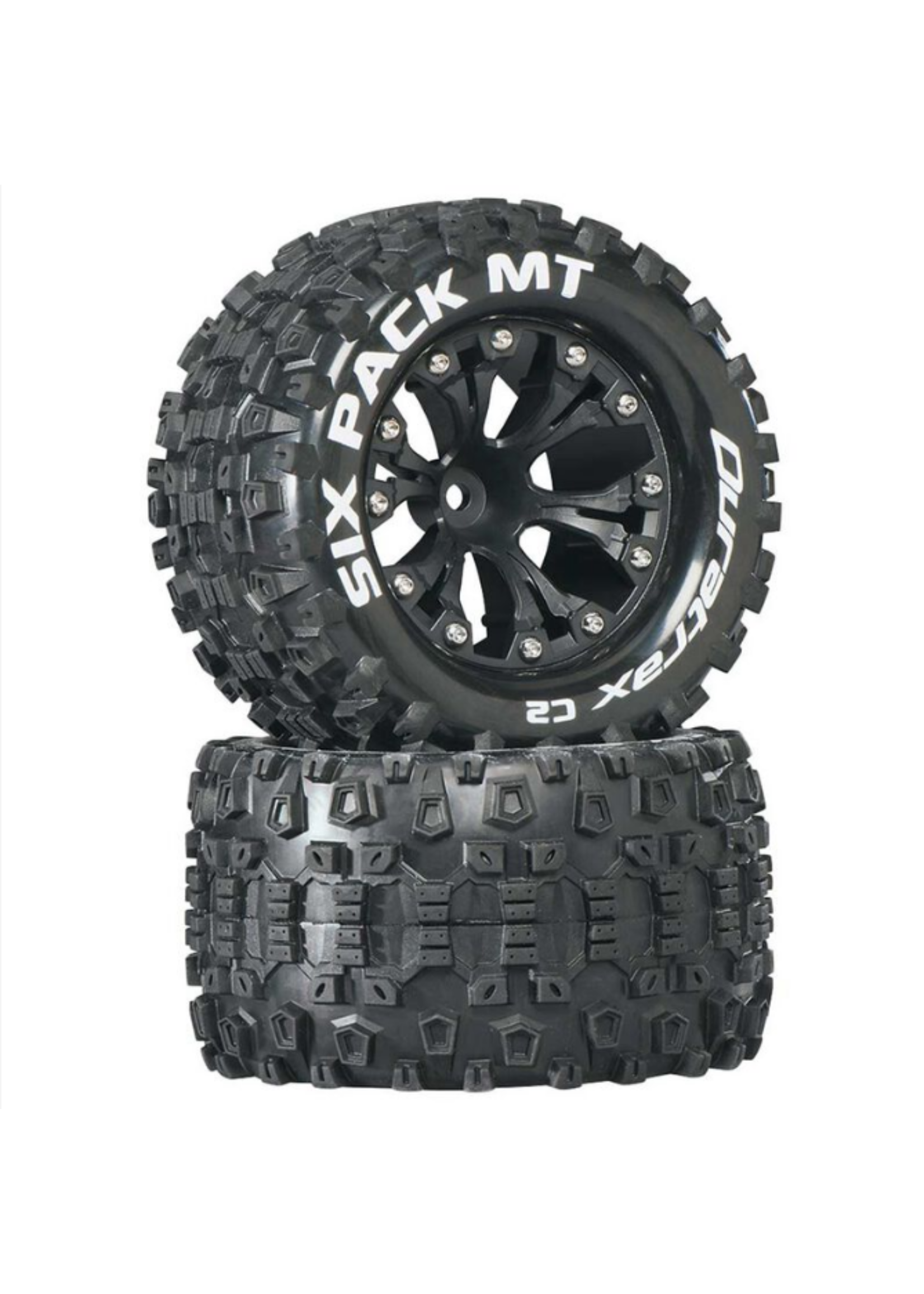 Duratrax DTXC3522 Duratrax Six-Pack MT 2.8'' 2WD Mounted 1/2'' Offset Tires, Black (2)