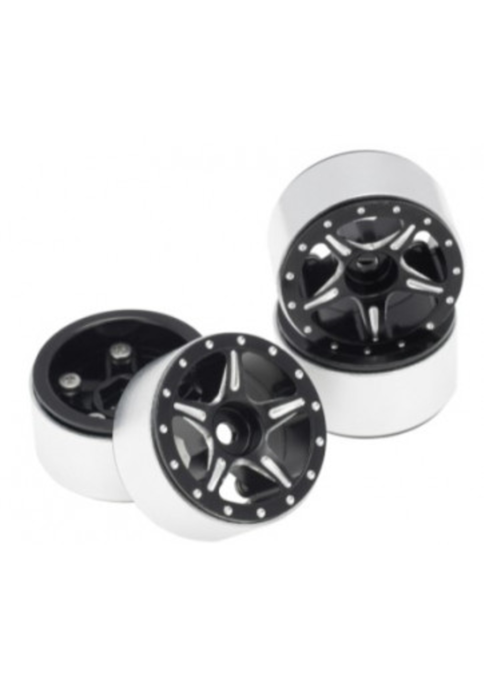 Hobby Details DTSCX24-32B Hobby Details SCX24 Aluminum Starfish Pro Beadlock Wheels, Black