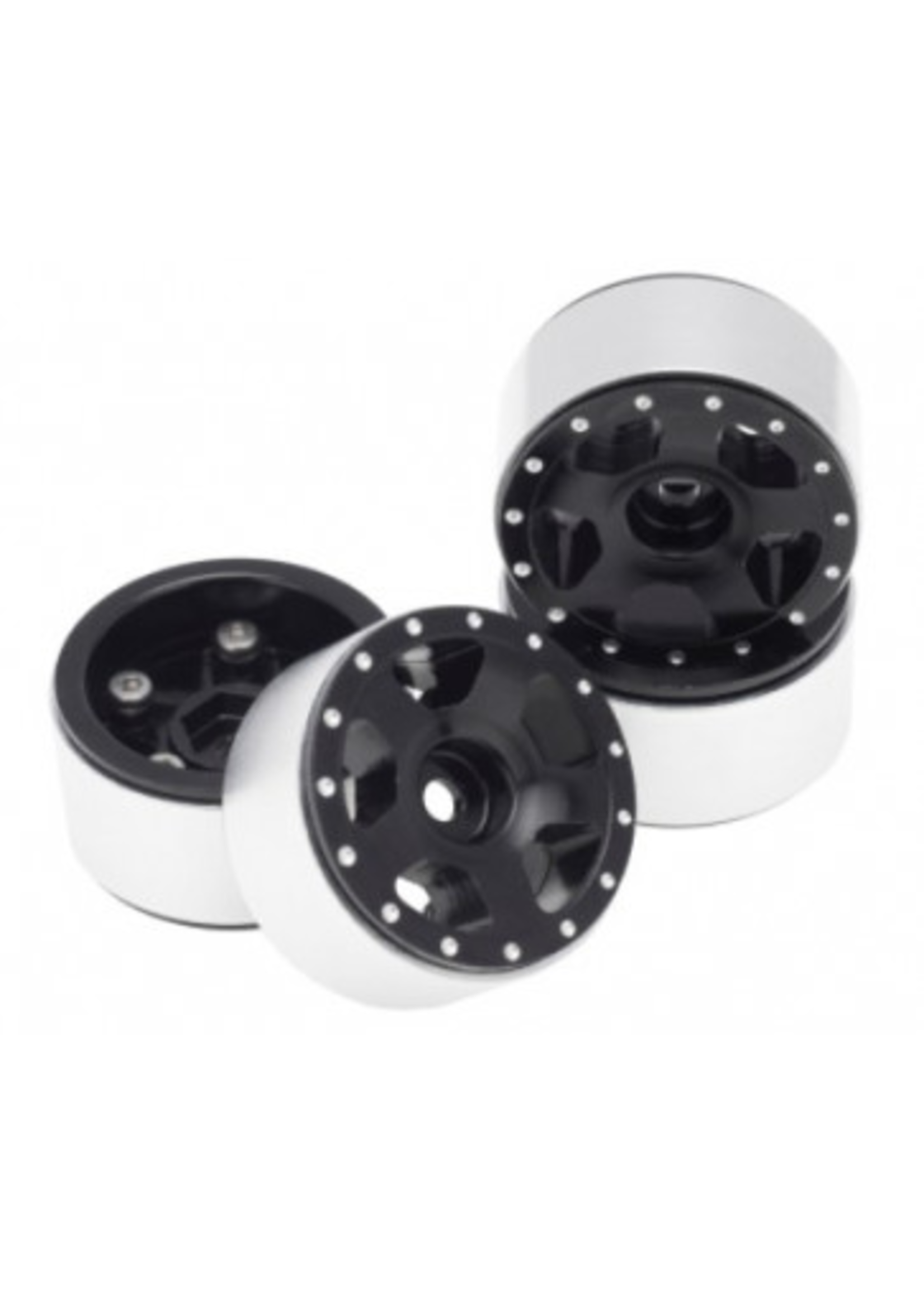 Hobby Details DTSCX24-33B Hobby Details  SCX24 Aluminum Starfish Beadlock Wheels, Black