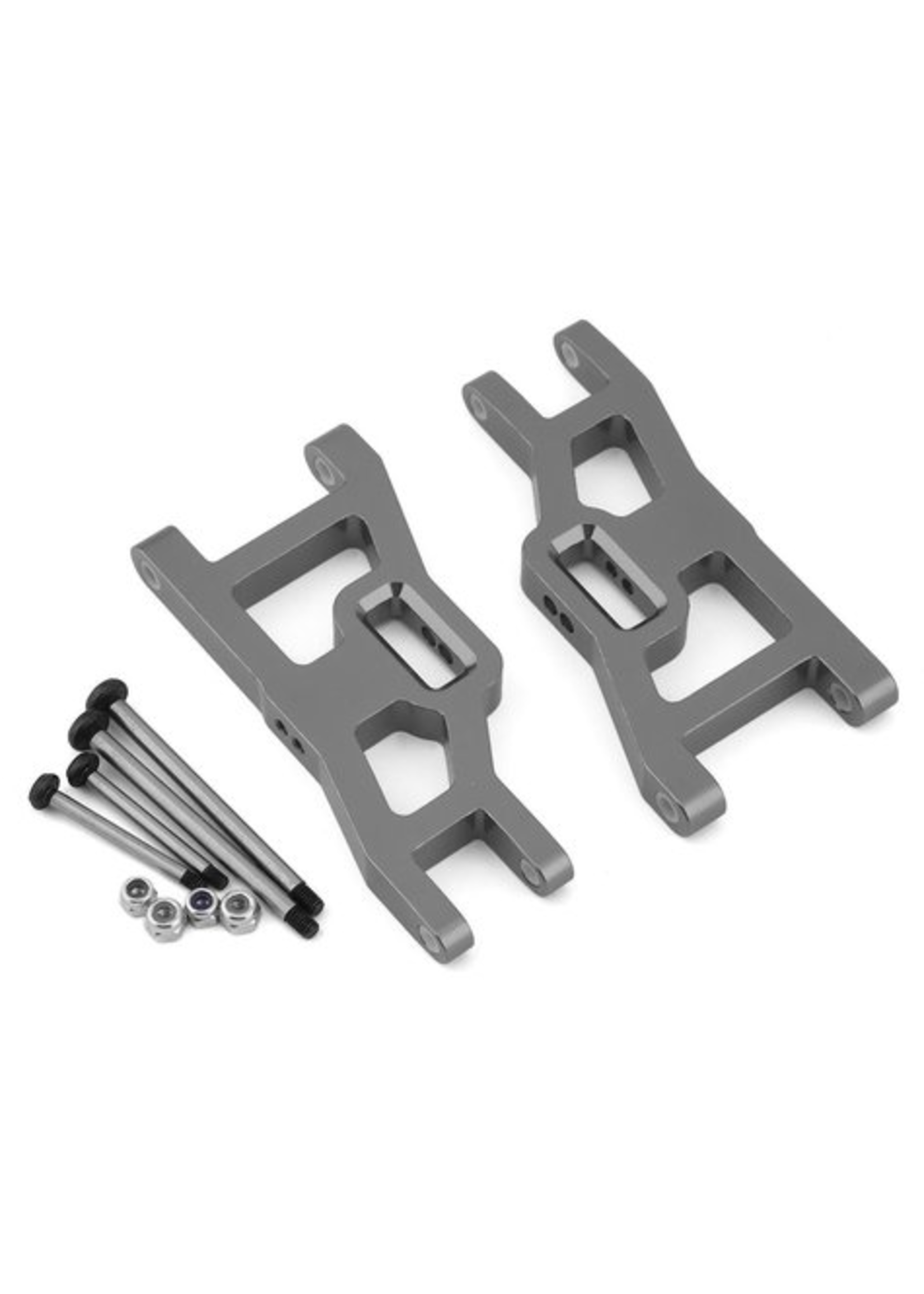 ST Racing Concepts SPTST3631XGM ST Racing Concepts Green Heavy Duty Front Suspension Arms Kit w/ Lock-Nut Hinge-Pins, for Traxxas Rustler/Stampede (Gun Metal)