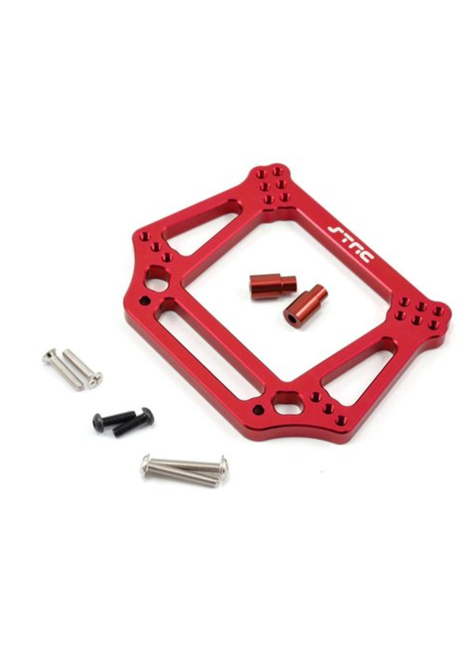 ST Racing Concepts SPTST3639R ST Racing Concepts Aluminum 6mm Heavy Duty Front Shock Tower for Traxxas Stampede/Rustler/Bandit/Slash (Red)