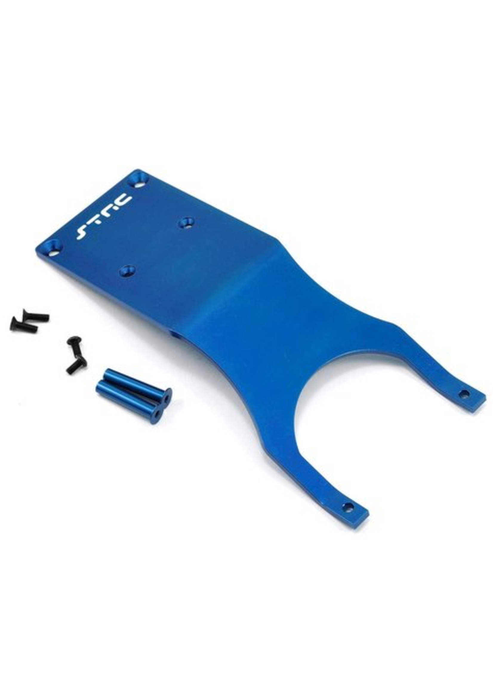 ST Racing Concepts SPTST5837B ST Racing Concepts CNC Machined Aluminum Front Skid Plate set (w/steering posts) for Traxxas Slash (Blue)
