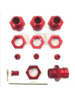 ST Racing Concepts SPTST1654-17R ST Racing Concepts CNC Machined Aluminum 17mm hex adatpers for Slash 4x4/Stampede 4x4/Rally (Red)