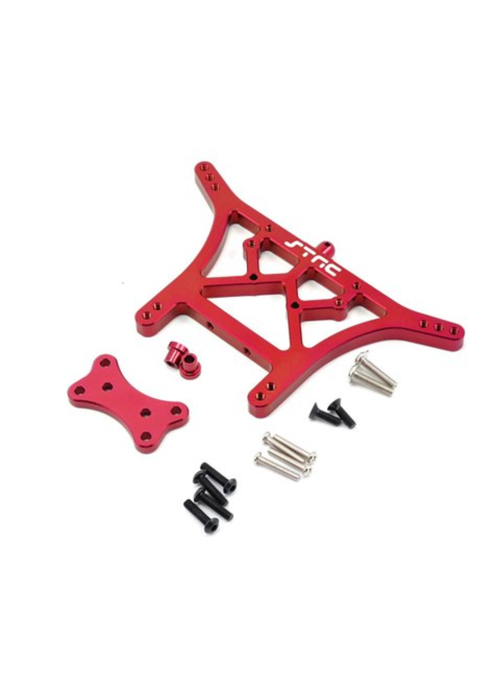 ST Racing Concepts SPTST3638R ST Racing Concepts Aluminum 6mm Heavy Duty Rear Shock Tower for Traxxas Stampede/Rustler/Bandit/Slash (Red)