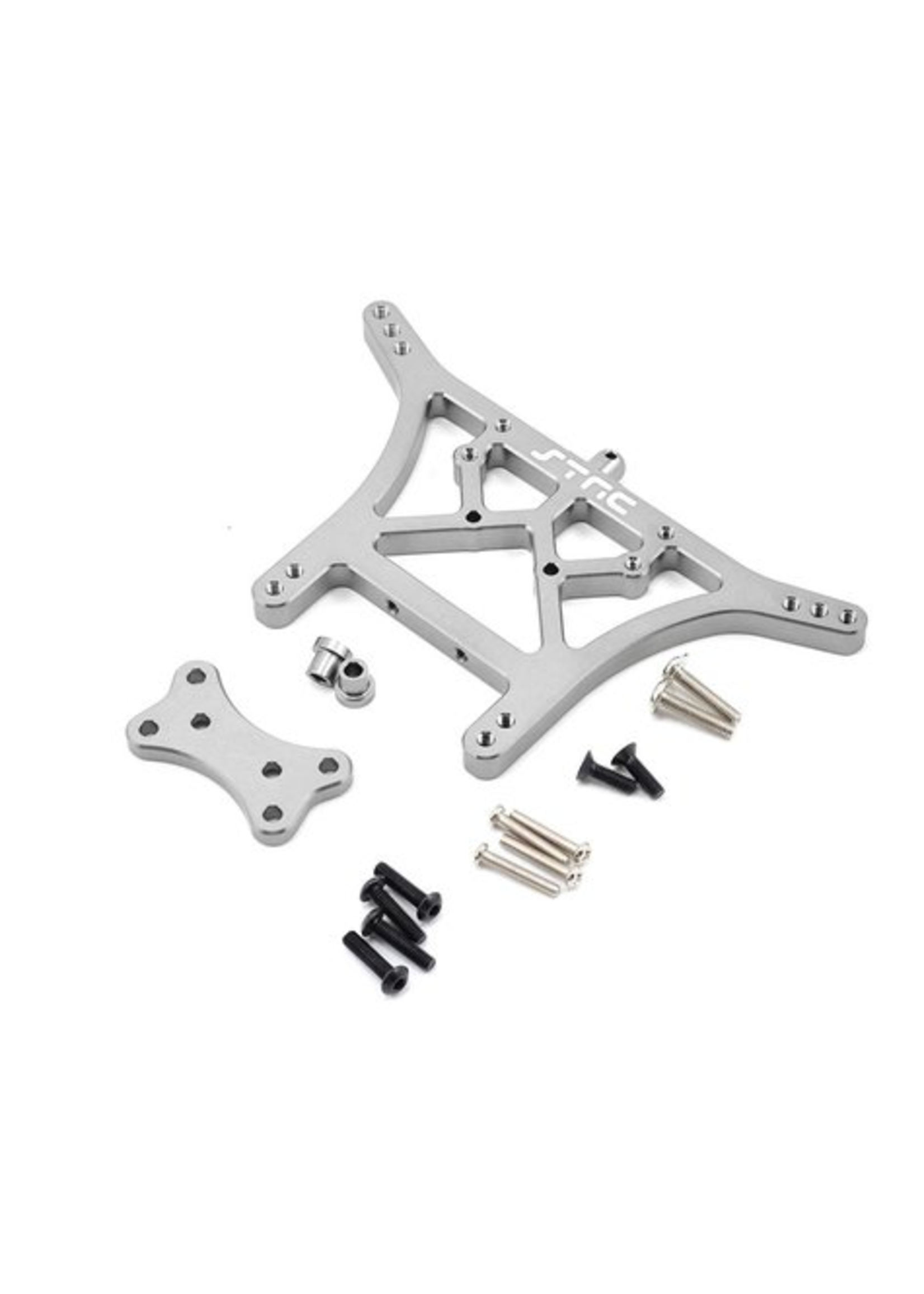 ST Racing Concepts SPTST3638S ST Racing Concepts Aluminum 6mm Heavy Duty Rear Shock Tower for Traxxas Stampede/Rustler/Bandit/Slash (Silver)