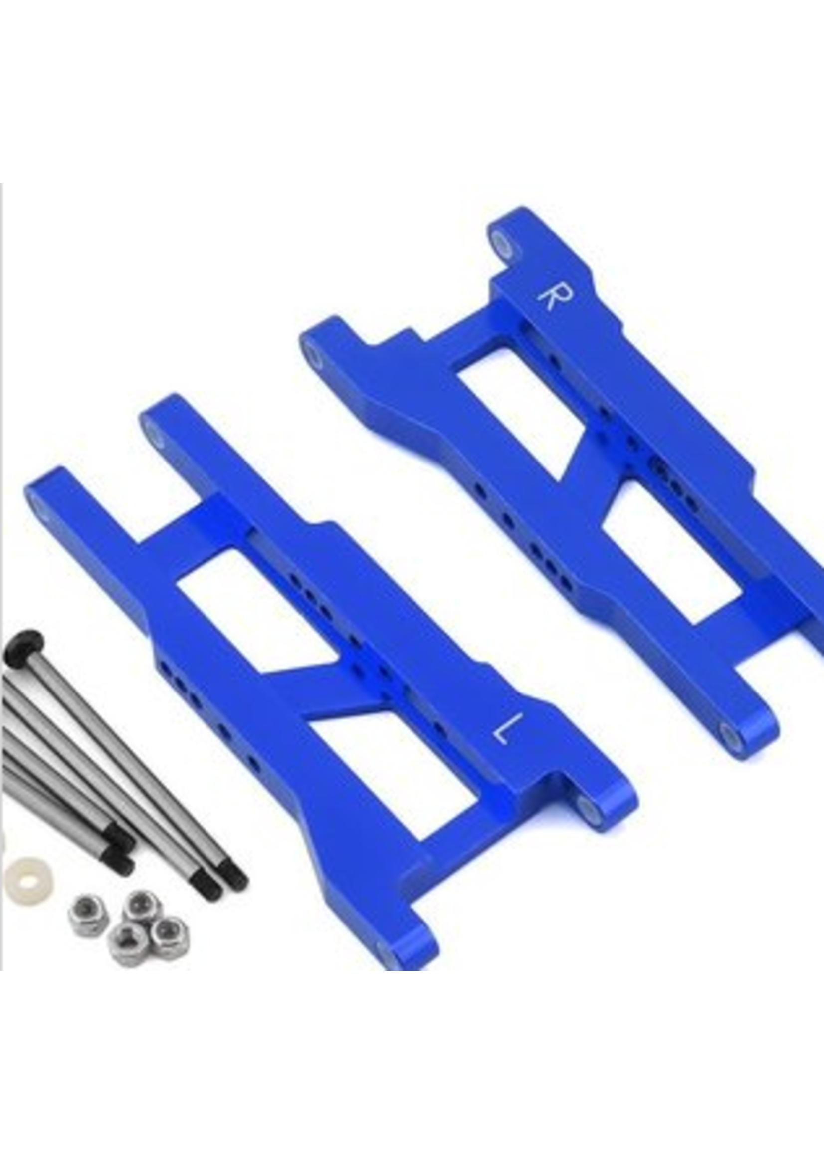 ST Racing Concepts SPTST3655XB ST Racing Concepts Heavy Duty Rear Suspension Arm Kit w/ Lock-Nut Hinge-Pins for Traxxas Rustler/Stampede 2WD (Blue)
