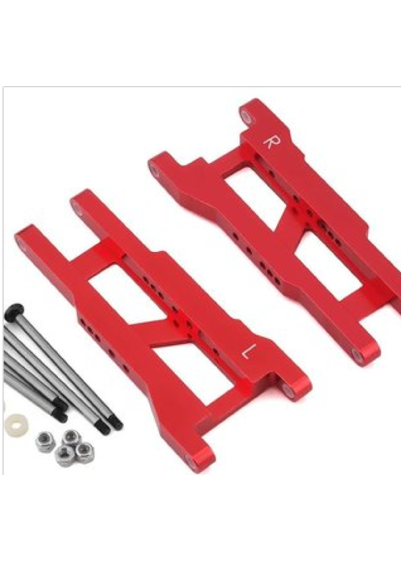 ST Racing Concepts SPTST3655XR ST Racing Concepts Heavy Duty Rear Suspension Arm Kit w/ Lock-Nut Hinge-Pins for Traxxas Rustler/Stampede 2WD (Red)