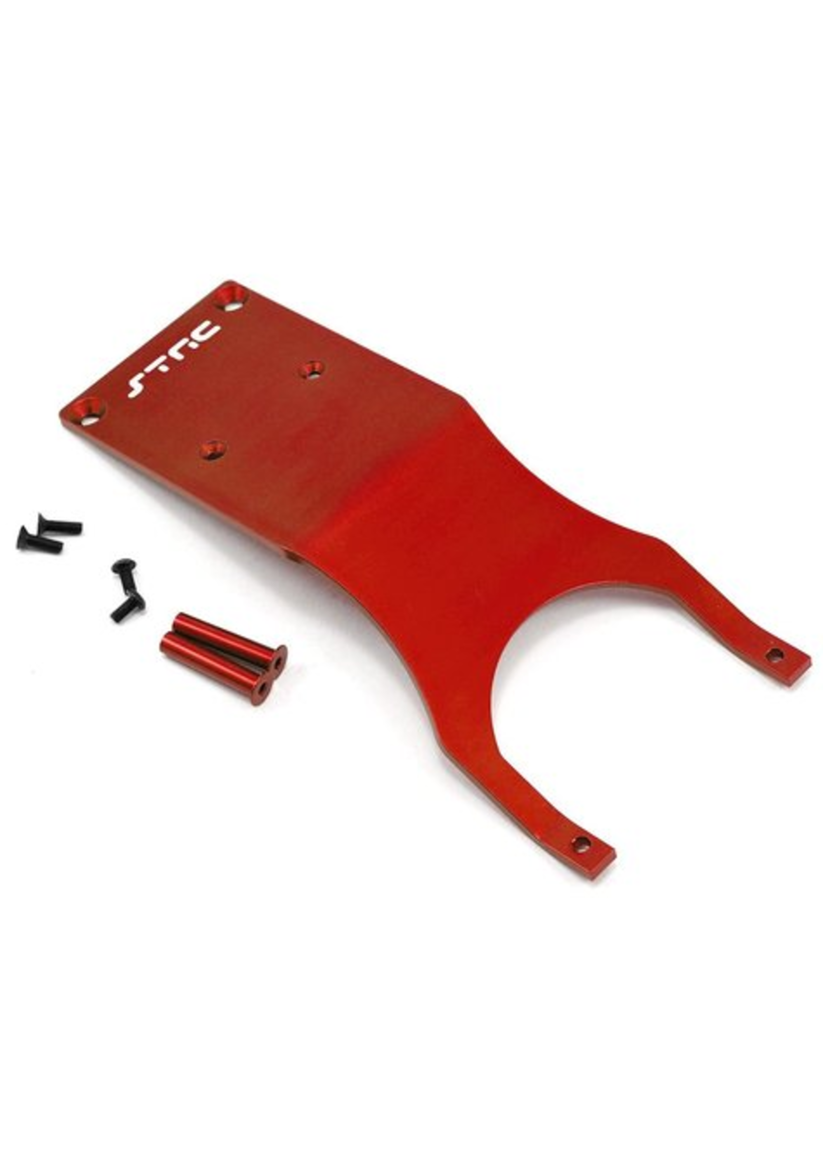 ST Racing Concepts SPTST5837R ST Racing Concepts CNC Machined Aluminum Front Skid Plate set (w/steering posts) for Traxxas Slash (Red)