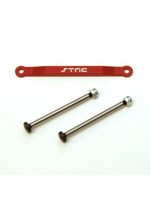 ST Racing Concepts SPTST2532XR ST Racing Concepts CNC Aluminum Front Hingepin Brace Kit, w/Lock-nut Style Hingepins (Red)