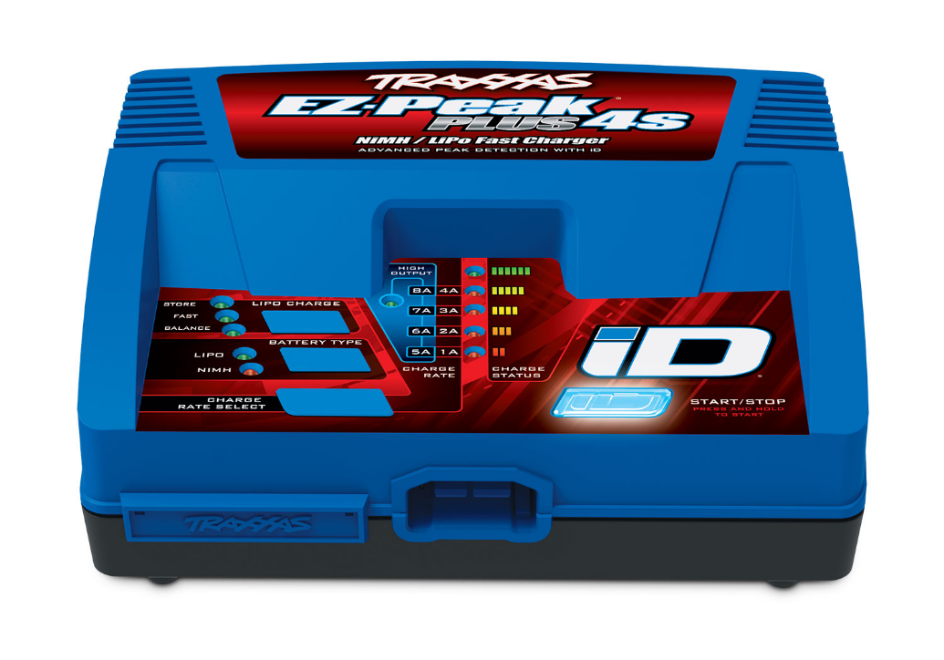 TRA2981 Traxxas Charger, EZPeak® Plus 4s, 8 amp, NiMH/LiPo with iD® Auto Battery