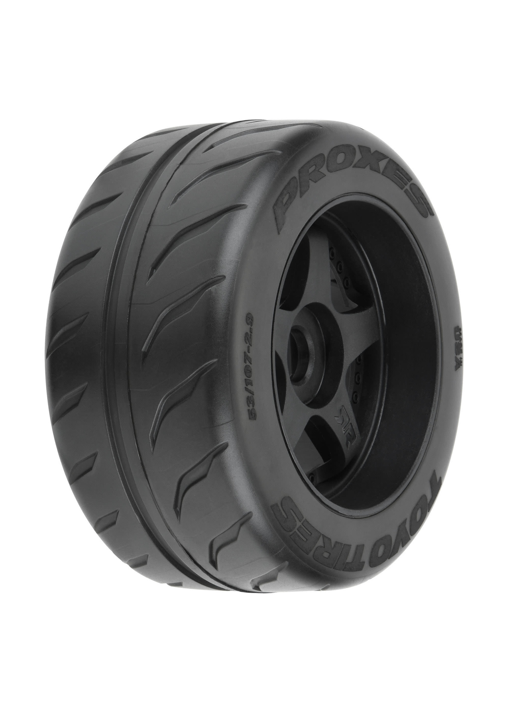 Pro-Line Racing PRO1020010 Pro-Line 1/7 Toyo Proxes R888R S3 Rear 53/107 2.9" BELTED Mounted 17mm 5-Spoke (2)
