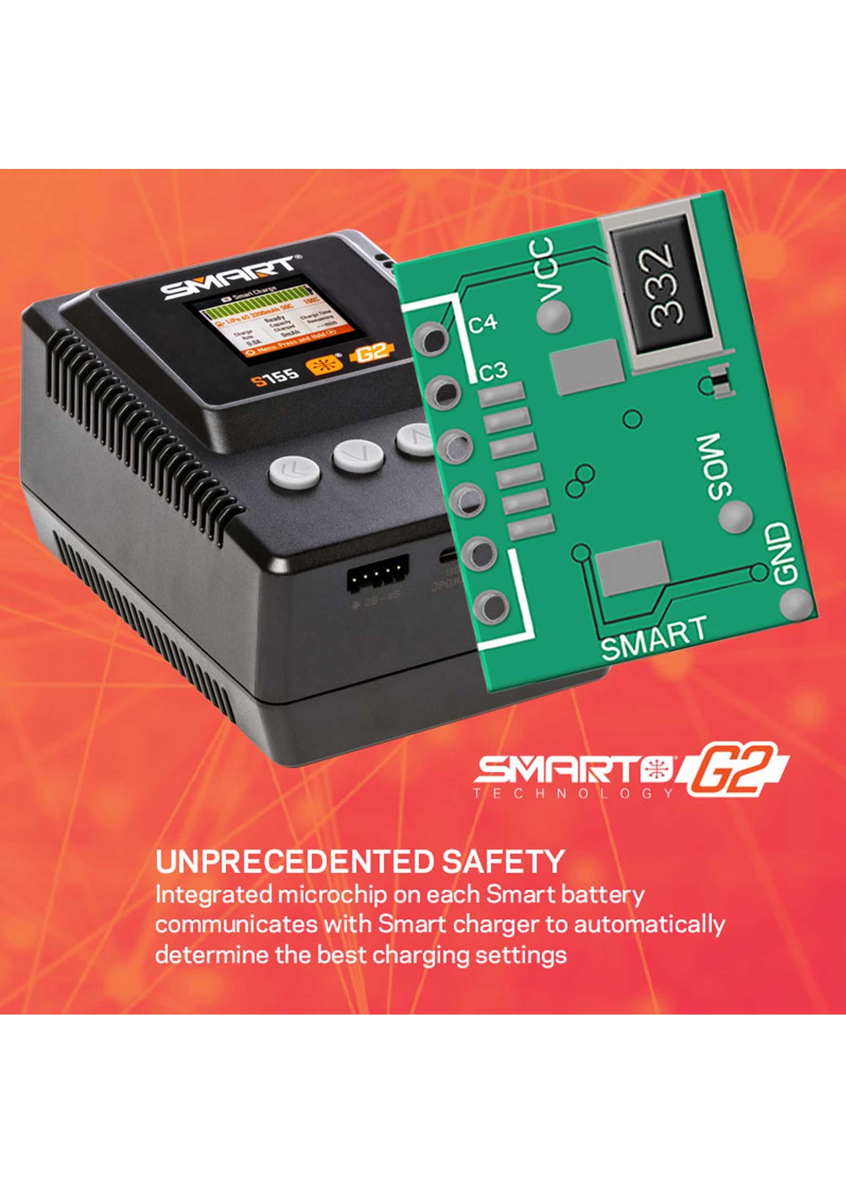 Spektrum SPMXC2050 Spektrum S155 G2 1x55W AC Smart Charger