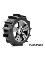 ROAPEX ROPR5004-CB ROAPEX Paddle 1/8 Buggy Tires, Mounted on Chrome Black Wheels, 17mm Hex (1 pair)
