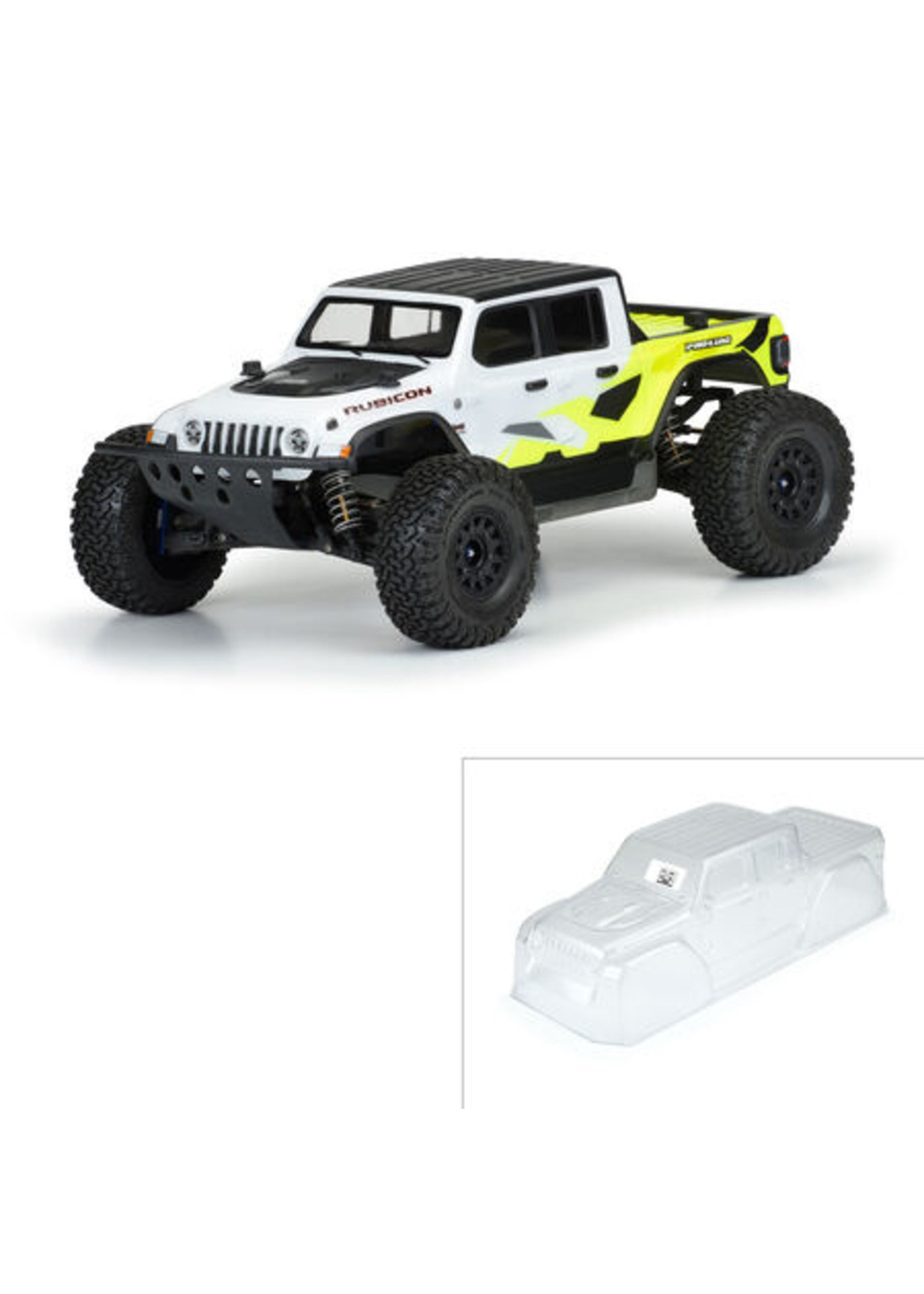 Pro-Line Racing PRO354200 Pro-Line Jeep Gladiator Rubicon Clear Body SC and 1:8 MT