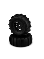 JConcepts JCO3154-3045 JConcepts Animal Pre-Mounted SC Tires (Tremor) (2) (Slash Rear) (Yellow) w/12mm Hex