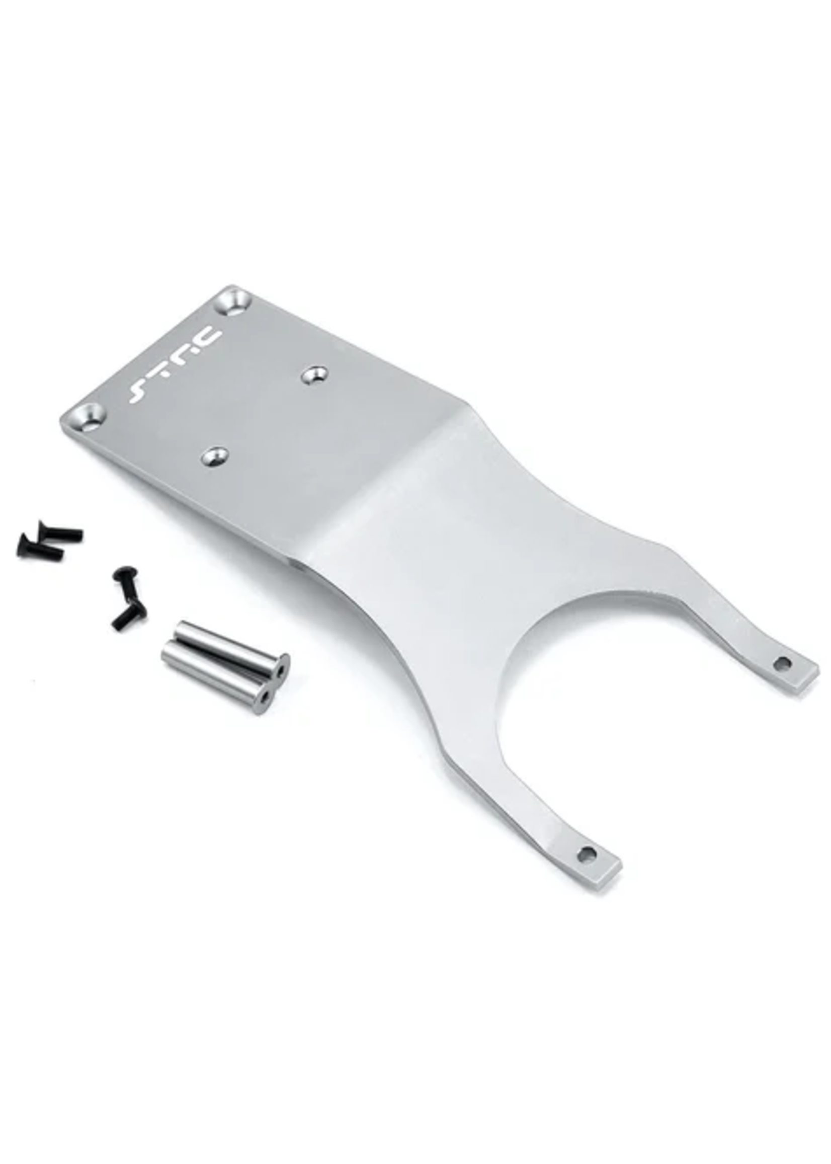 ST Racing Concepts SPTST5837S ST Racing Concepts CNC Machined Aluminum Front Skid Plate set (w/steering posts) for Traxxas Slash (Silver)